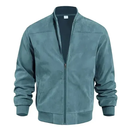 Jaqueta Bomber Masculina Camurça Sintética - Modelo Slim