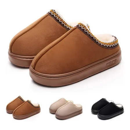 Calçado-inverno Pantufa Adulto Antiderrapante Pelúcia Macia