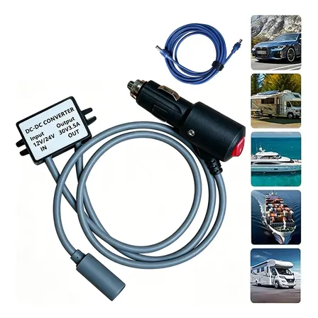 Conversor Starlink Mini Entrada 12/24v Saída 30v Veicular+3m