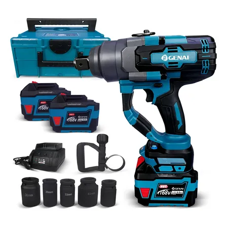 Chave De Impacto 68v 3000nm 2 Baterias + Soquetes Maleta