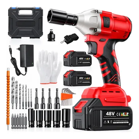 Chave De Impacto Parafusadeira 48v A Bateria Brushless Lítio
