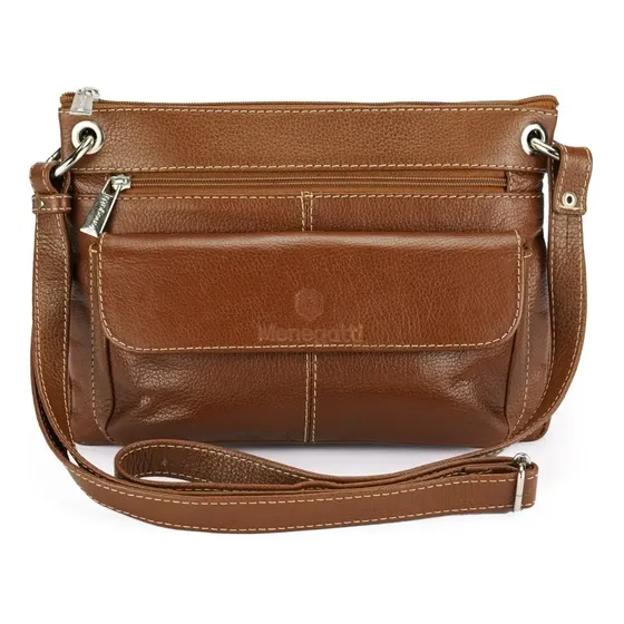 Bolsa Feminina Couro Legítimo Transversal Menegatti