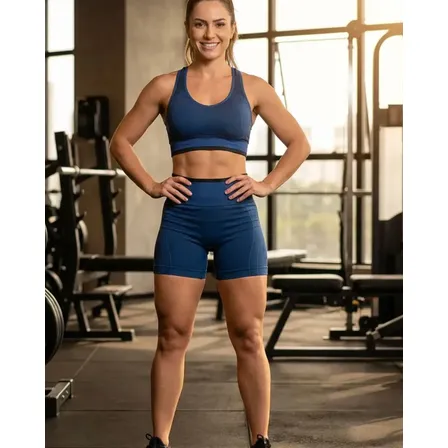 Conjunto Fitness Feminino Top E Short Academia Cintura Alta