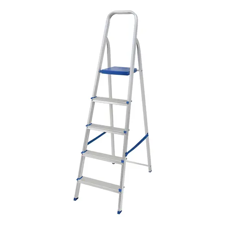 Escada C/ 5 Degraus De Aluminio 100% Tesoura Resistente Mor