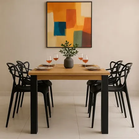 Mesa Jantar Comércio Com Cadeiras Allegra Varanda Gourmet Or