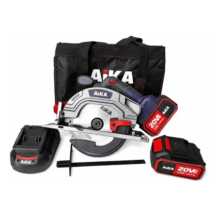 Serra Circular Aika 20v Brushless Sem Fio 2 Baterias 4ah