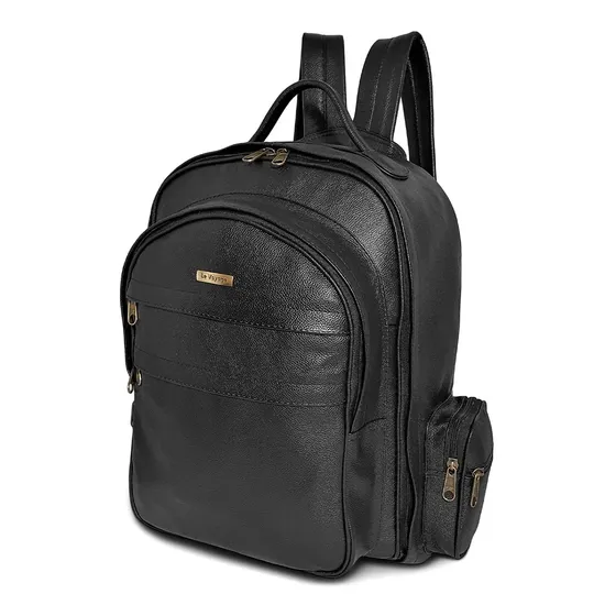 Mochila Grande De Couro Legítimo Para Notebook E Viagem