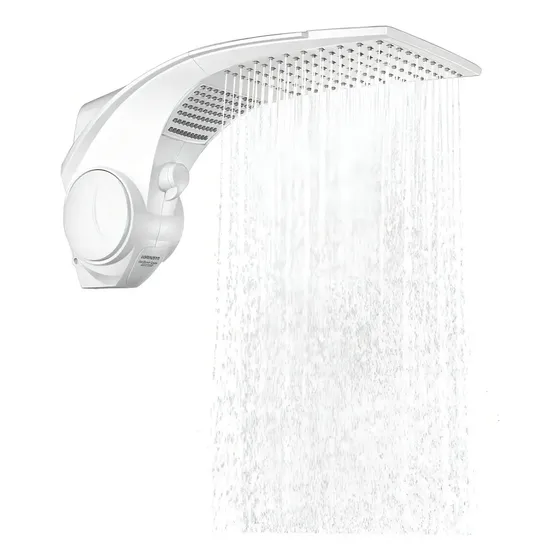 Chuveiro Elétrico Parede Lorenzetti Duo Shower Quadra Multitemperaturas Branco 127v 5500w 5.5 Kw