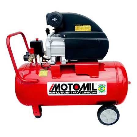 Compressor de ar elétrico portátil Motomil MAM-8,7/50BR 50L 2hp