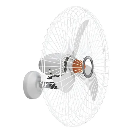Ventilador de parede Goar V70P com 3 pás de Plástico branco estrutura branco, 70cm de diâmetro