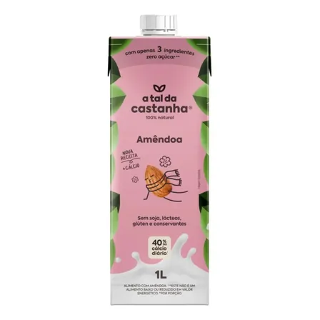Bebida Vegetal Amêndoa A Tal Da Castanha 1 Litro