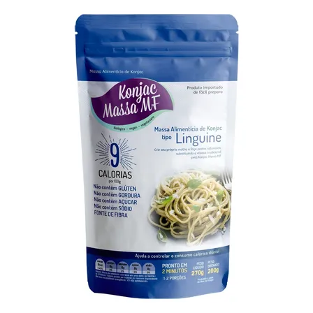 Konjac Macarrão Italiano Linguine Sem Glúten 270g Low Carb