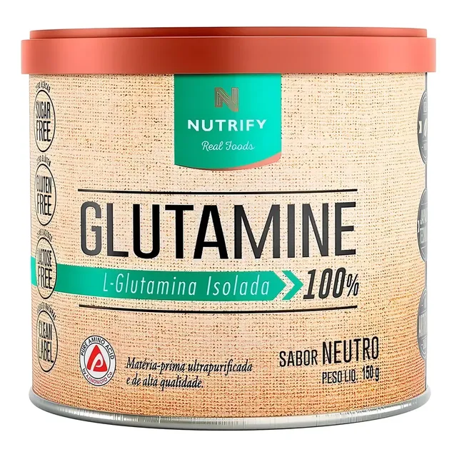 Suplemento alimentar Glutamine 100% Sabor Neutro 150g Nutrify
