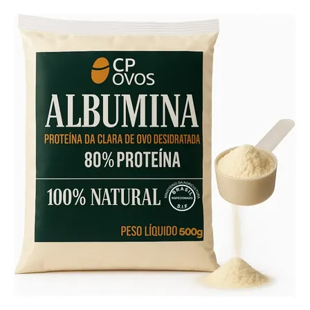 Albumina CP OVOS: Proteína da Clara de Ovo em Pó Sem Sabor 500g