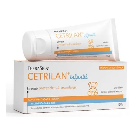 Creme Cetrilan Pomada Assadura Infantil Pele Delicada Bebê 120g Theraskinw