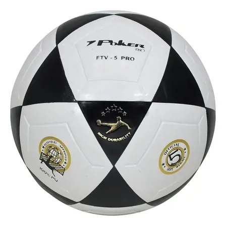 Bola de futevolei Poker Rio Poker nº 5 Unidade x 1 unidades cor branco e preto