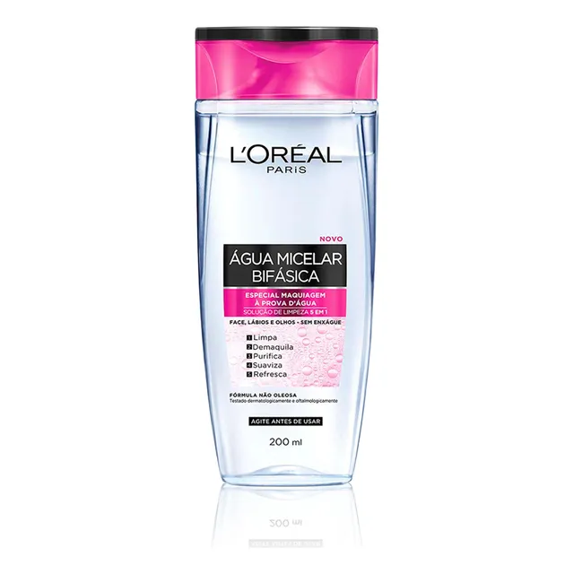 Água Micelar L'oréal Paris Bifásica Limpeza Facial 200ml