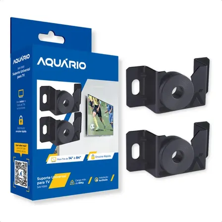 Suporte Fixo Universal TV Aquário 14 a 84" Parede VESA 80kg