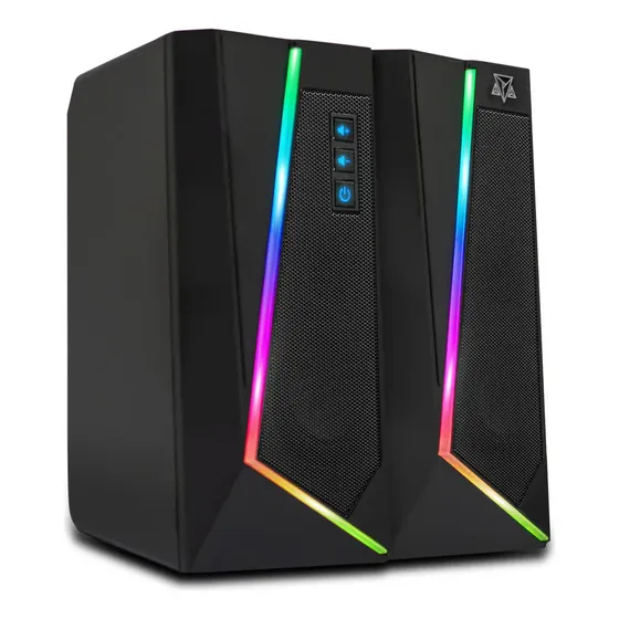 Caixa De Som Gamer Adamantiun Nirvan S10a Para Pc Computador Notebook Tv Led Rgb