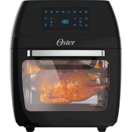 Fritadeira Oster 3 Em 1 Fryer Digital 12l 1800w Preta Cor Preto