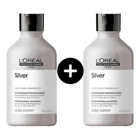 Kit Loreal Silver Shampoo 300 Ml - 2 X 300ml