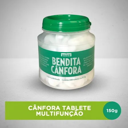 Pastilha De Cânfora Bravir Para Armários E Gavetas - Controla Mofo E Umidade (pack Com 200)