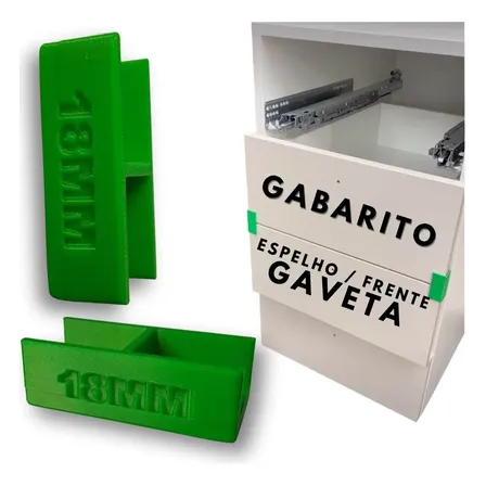 Kit 4 Suportes Fixar Frente De Gaveta De Moveis Mdf 18mm 3mm