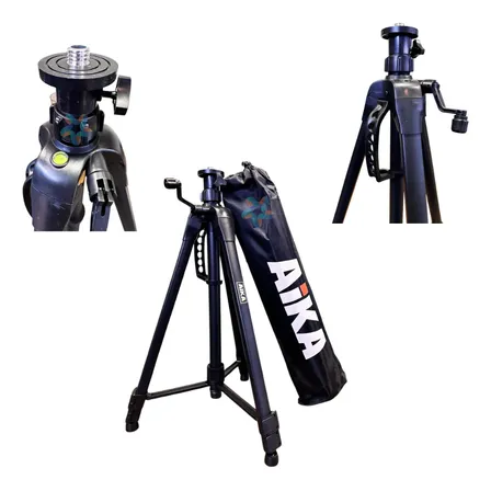 Tripé Aika Preto P/ Nível Laser Rosca 5/8 55cm-1,50m