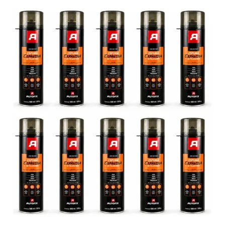 Espuma Selante Pu P/ Portas Janelas Batentes 500ml Kit 10un