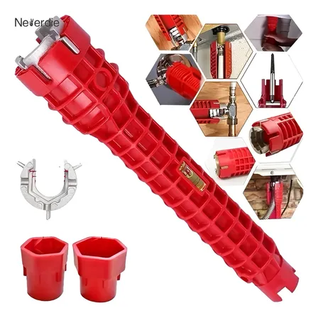 Chave Hidráulica Ferramenta Profissional Para Apertar Cano I Vermelho