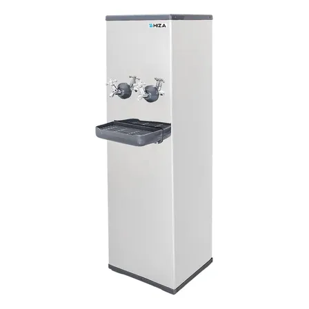 Bebedouro Industrial HIZA 25 Litros Coluna Inox 2 Torneiras Filtro