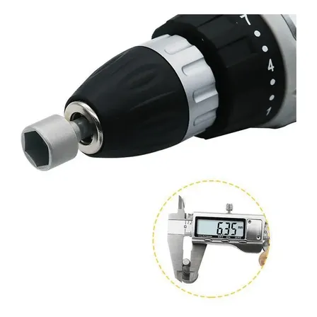 Jogo 9 Adaptadores Sextavados 5-13mm Para Furadeira Preto