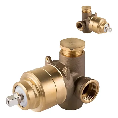 Registro Base Misturador Monocomando P/ Chuveiro Docol 3/4 Cor Bronze