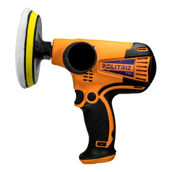 Politriz Polidor Automotivo Lixadeira 4500 Rpm 700w Velocidade Variável 125mm 5 Pró Euro Laranja 220v