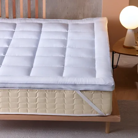 Pillow Top toque de plumas Diamond solteiro Appel branco