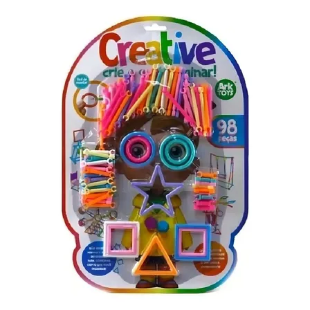Blocos De Montar 98 Peças Ark Toys Formas Educativas Creative 4+ Anos