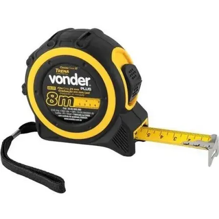 Trena Curta De Aço 8 M X 25 Mm Vonder