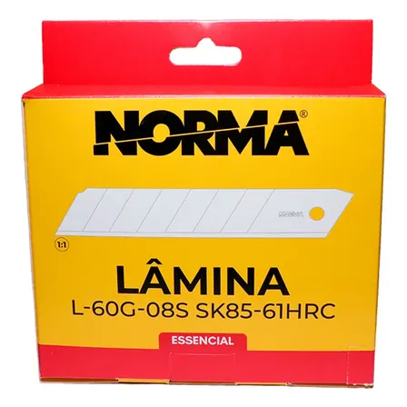 Kit 100 Lâminas Norma 18mm Aço Carbono SK85