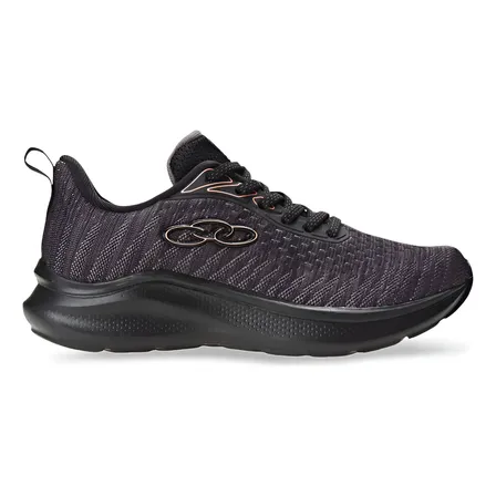 Tênis Casual Feminino Nyx Olympikus Preto/chumbo/rosa Texturizado 39 Br