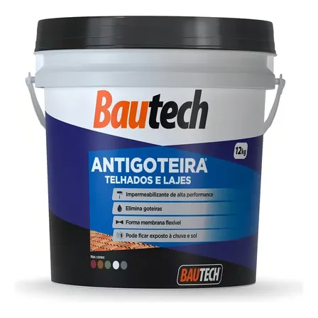 Impermeabilizante Bautech Antigoteira 12kg Branco Para Lajes