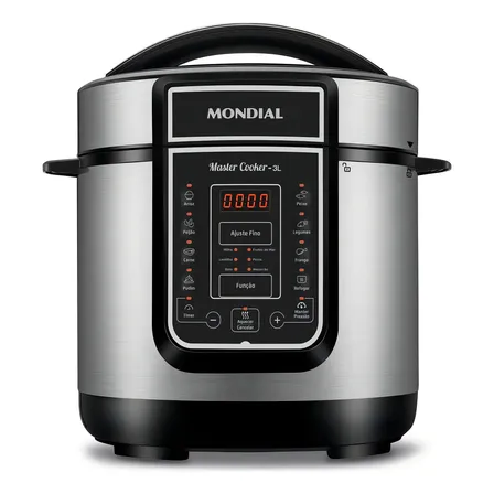Panela De Pressão Elétrica Digital 3l Mondial 700w - Pe-40 Preto 127v 60 Hz