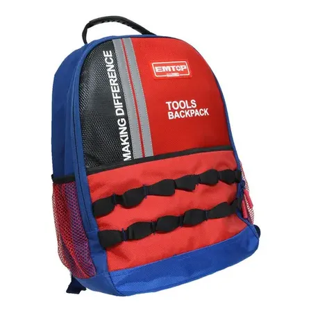 Mochila Masculina Executiva P/ Trabalho E Ferramentas Emtop Vermelho Rosa
