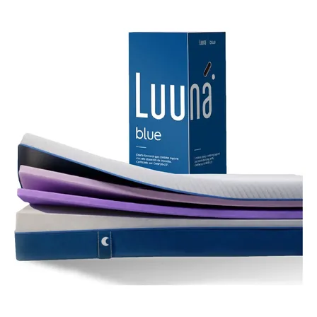 Colchão Queen Luuna Blue, Espuma 21 cm com Bloqueio de Movimento, 10 Anos de Garantia