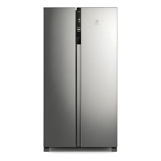 Geladeira Electrolux IS4S Frost Free Inverter 435L Side by Side cor Inox Look
