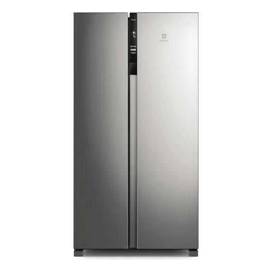 Geladeira Electrolux Frost Free Inverter IS4S de 435L Efficient com AutoSense Side by Side cor Inox
