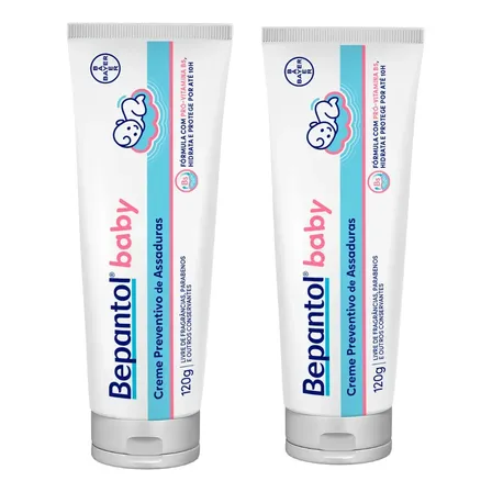 Kit Com 2 Cremes Pomada De Assadura 120gr Cada - Bepantol