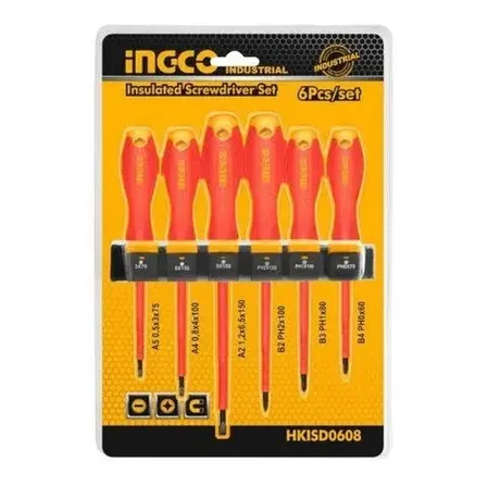 Jogo De Chaves Fenda/philips Isolada Com 6 Peças-ingco