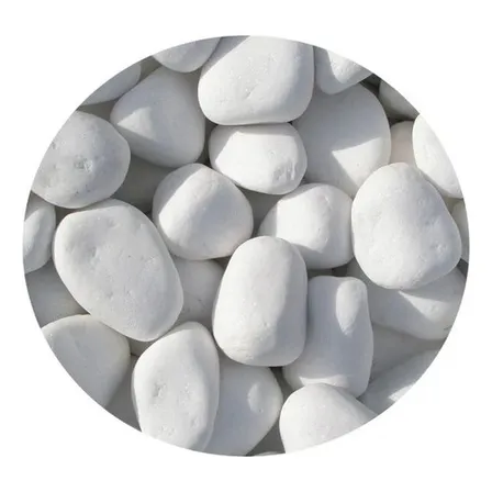 Pedra Dolomita Branca 10kg Seixo Rolado Ganedem Jardim Vasos