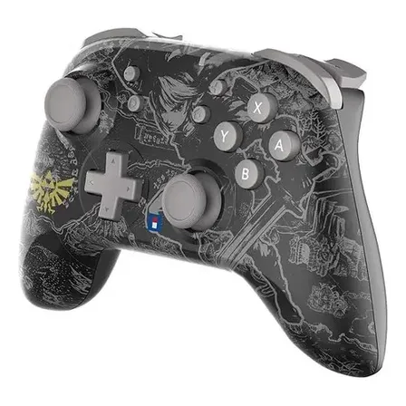 Controlador Sem Fio Zelda Para Nintendo Switch Hori Pad Grey Cinza