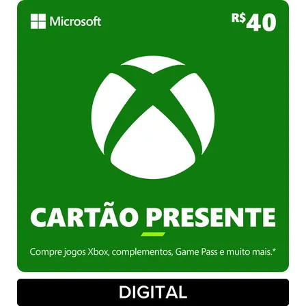 Xbox Cartão Presente Brl 40 Gift Card (digital)
